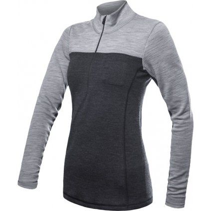 Dámské merino triko SENSOR Bold šedé (Velikost XXL, Barva šedá)
