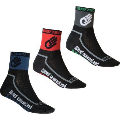 Unisex letní ponožky SENSOR 3 páry Race lite hand (Barva modrá, Velikost 6/8)