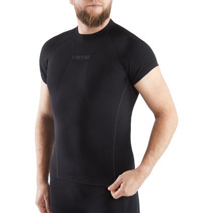 Pánské triko s krátkým rukávem VIKING Eiger Top černá (Velikost XL)