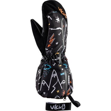 Dětské lyžařské palčáky VIKING Snoppy černá (Velikost 2)