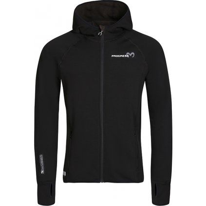 Pánská merino mikina PROGRESS Torez Hoody černá (Velikost M)