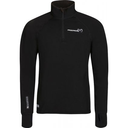 Pánská merino mikina PROGRESS Torez Zip černá (Velikost M)