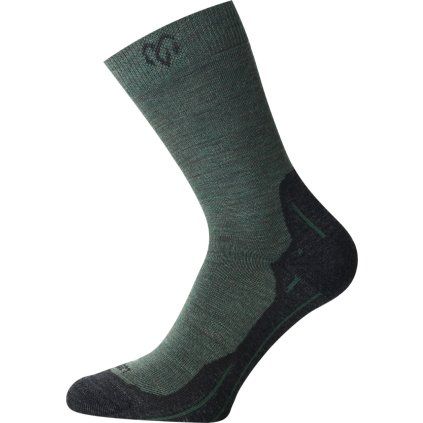 Merino ponožky LASTING Whi zelené (Velikost L)