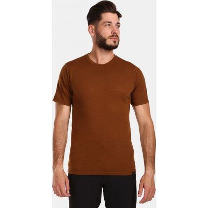 Pánské merino triko KILPI Sloper hnědé (Velikost L)
