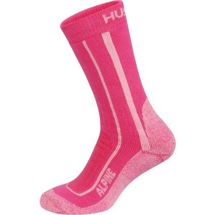 Unisex hřejivé ponožky HUSKY Alpine růžové (Velikost M (36-40))