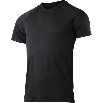 Pánské merino triko LASTING Quido černé (Velikost M)