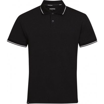 Pánská bambusová polokošile PROGRESS Original Polo Bambus černá (Velikost S)