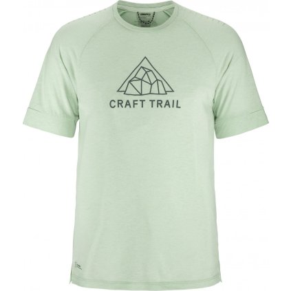 Pánské sportovní triko CRAFT ADV Trail Wool SS - zelená (Velikost S)