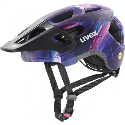 Dětská MTB helma UVEX React Jr. Mips fialovočerná (Velikost 52-56)