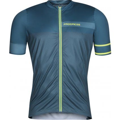 Pánský cyklistický dres PROGRESS Solar modrý (Velikost M)
