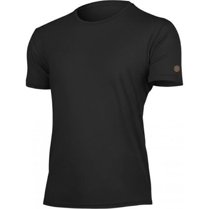 Pánské merino triko LASTING Chuan černé (Velikost L)