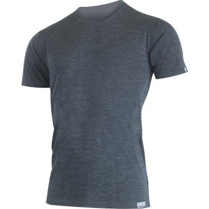 Pánské merino triko LASTING Chuan šedá (Velikost L)