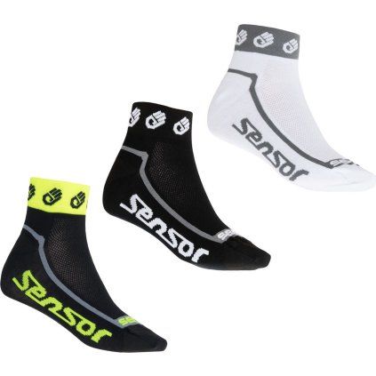Unisex nízké ponožky 3pack SENSOR Race Lite Small Hands (Barva černá, Velikost 3/5)