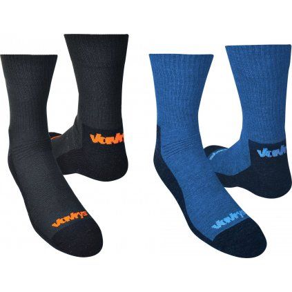 Funkční ponožky VAVRYS TREK CMX 2020 2-pack - černá+modrá (Velikost 34-36)