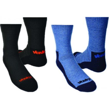 Ponožky VAVRYS TREK CMX 2020 2-pack - černá+modrá (Velikost 37-39)