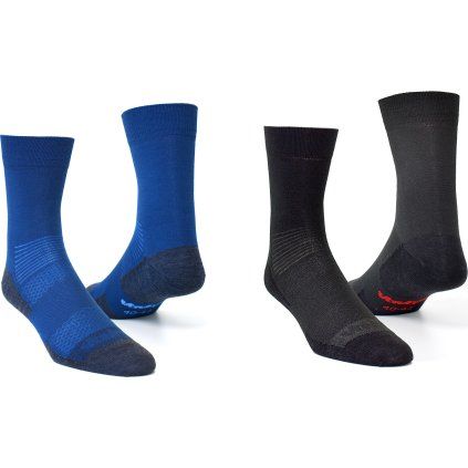 Ponožky VAVRYS Light trek CMX 2020 2-pack - černá+modrá (Velikost 34-36)