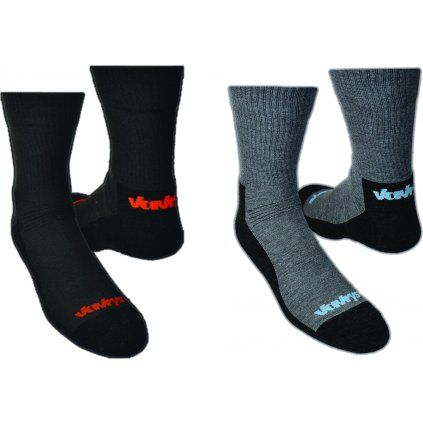 Funkční ponožky VAVRYS TREK CMX 2020 2-pack - černá+šedá (Velikost 34-36)