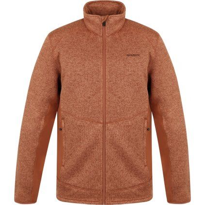 Pánský fleecový svetr HUSKY Alan na zip hnědý (Velikost M)