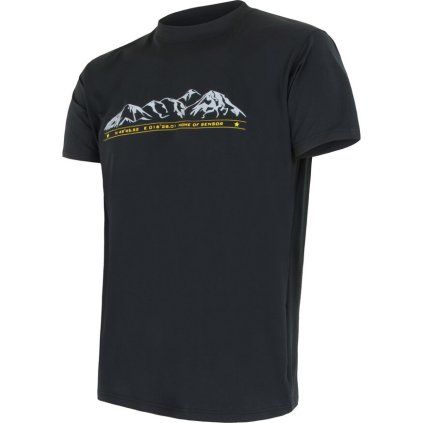 Pánské funkční tričko SENSOR Coolmax Tech Mountains Limited černé (Velikost XL, Barva černá)