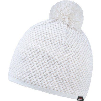 Zimní pletená čepice Trimm DOTS white (Velikost one size, Barva white)