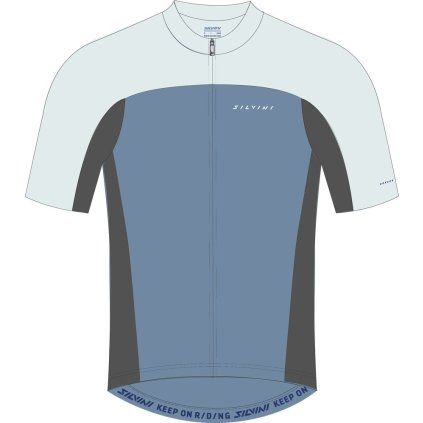 Pánský cyklo dres SILVINI Stelvio šedá (Velikost S)