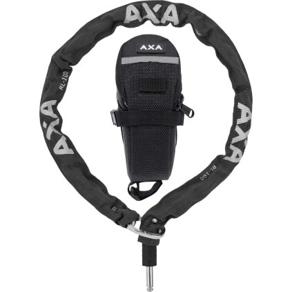 AXA plugin řetěz RLC 100/5,5 černá + podsedlová brašna