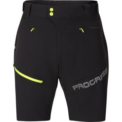 Pánské cyklistické šortky PROGRESS Boe Shorts černé (Velikost M)