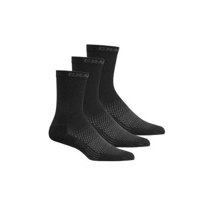 Funkční ponožky CRAFT CORE Dry High 3-pack - černá (Velikost 34-36)