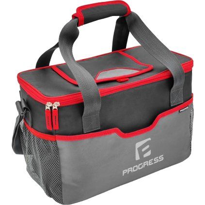Velká termoizolační taška PROGRESS Insulation Bag černá/červená (Velikost L)