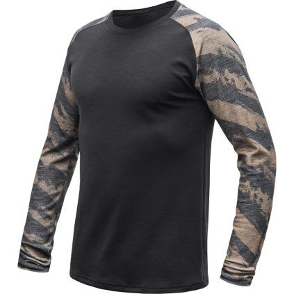 Pánské merino triko SENSOR Blend Impress černé (Velikost XL, Barva černá)