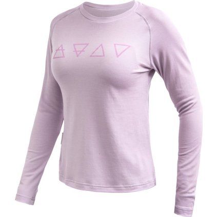 Dámské merino triko SENSOR Blend Elements růžové (Velikost M, Barva fialová)