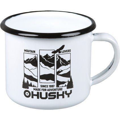 Plechový hrnek HUSKY hory-bílý (Velikost OneSize)