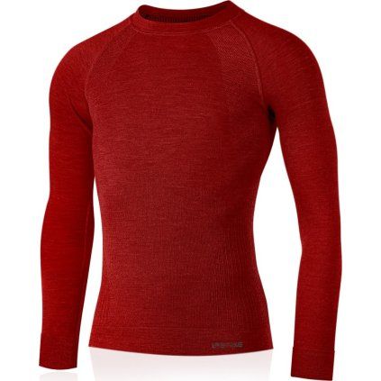 Pánské merino triko LASTING Mapol červené (Velikost L/XL)