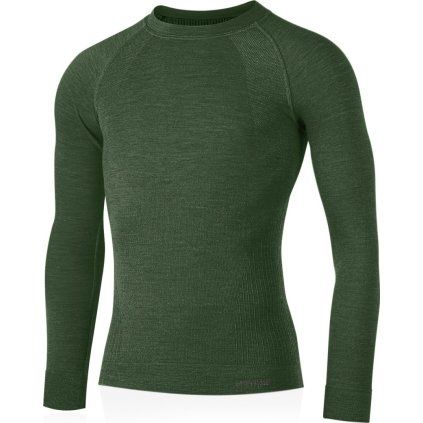 Pánské merino triko LASTING Mapol zelené (Velikost L/XL)