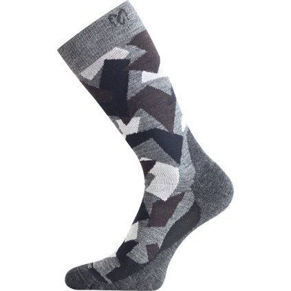 Unisex merino ponožky LASTING Wom černé (Velikost L)