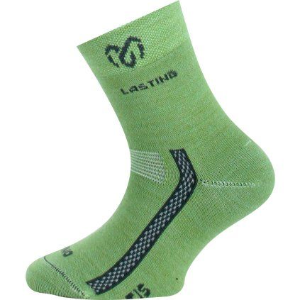 Dětské merino ponožky LASTING Tjs zelené (Velikost S)