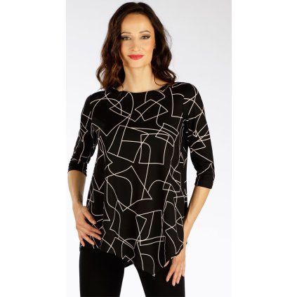 Dámské triko LITEX s 3/4 rukávem černé (Velikost S)