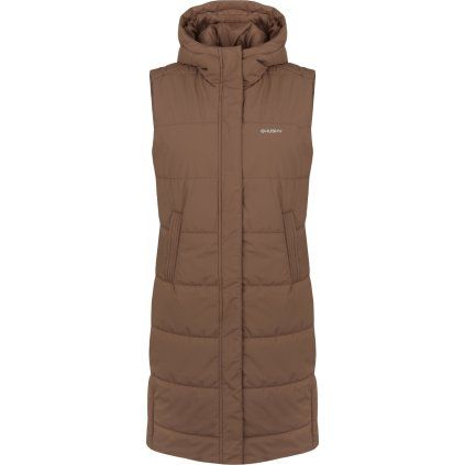 Dámská hardshellová vesta HUSKY Nilo L hnědá (Velikost S)