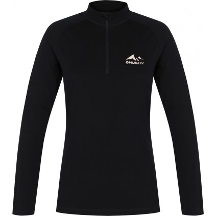 Dámský merino rolák HUSKY Merow Zip černé (Velikost L)