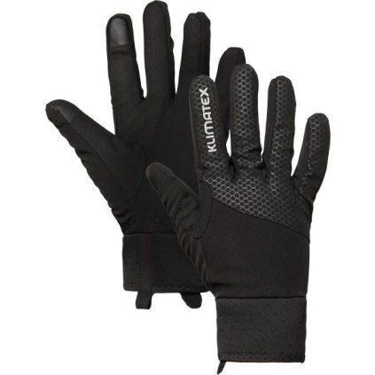 Softshellové rukavice KLIMATEX Nihoa No Wind černá (Velikost 2XL)