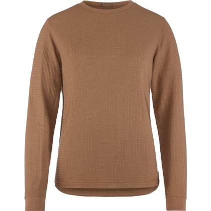 Dámské funkční triko CRAFT Wool Waffle - hnědá (Velikost XS)