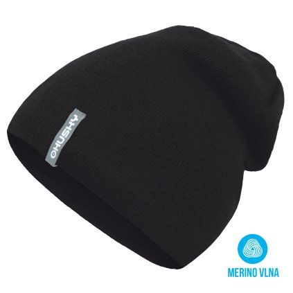 Pánská merino čepice HUSKY Merhat 3 černá (Velikost L-XL)