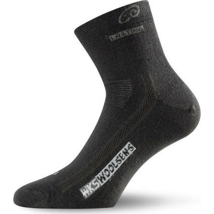 Merino ponožky LASTING Wks černé (Velikost L)