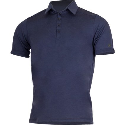 Pánská merino polo košile LASTING Lamel modrá (Velikost M)