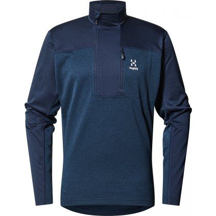 Pánská technická mikina Haglöfs ROC Flash Mid Halfzip - tmavě modrá (Velikost S)