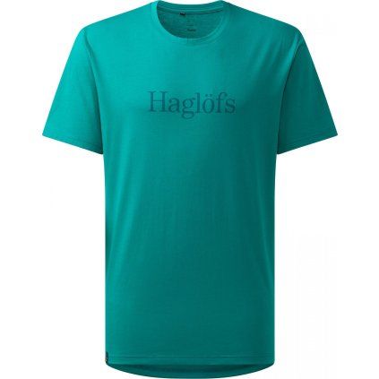 Pánské bavlněné triko Haglöfs Outsiders - modrá (Velikost S)