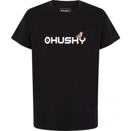 Dětské bavlněné triko HUSKY Tee Birdie K černé (Velikost 128)