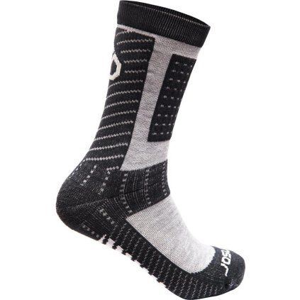 Unisex merino ponožky SENSOR Crew černá/šedá (Barva černá, Velikost 9/11)