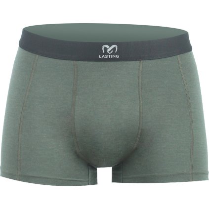 Pánské merino boxerky LASTING Noro zelené (Velikost 2XL)