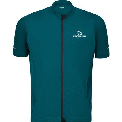 Pánský cyklistický dres PROGRESS Zephir petrol (Velikost M)